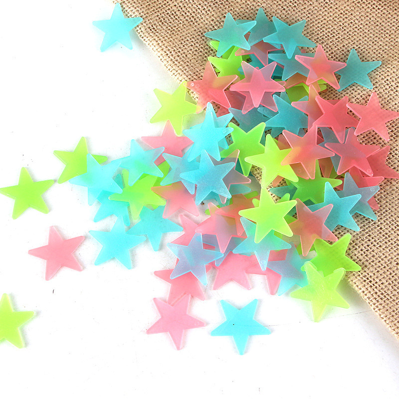 luminous patch DIY fluorescent patch glow in the dark moon and stars/ glow in the dark star wall stickers