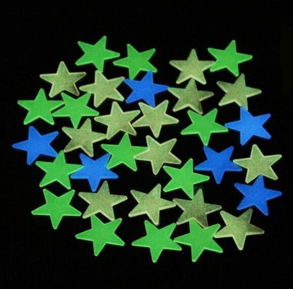 luminous patch DIY fluorescent patch glow in the dark moon and stars/ glow in the dark star wall stickers