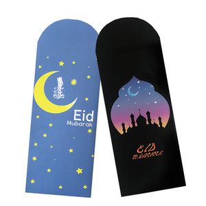 Wholesale Custom Logo 6pcs/set Muslim Eid Cash Paper Envelope Islamic Eid Mubarak Money Envelope for Cash