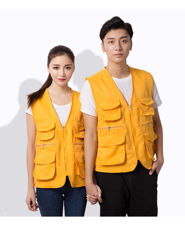 Wholesale custom  logo print Cheap  Sleeveless fisherman utility Vest Waistcoat chaleco for men