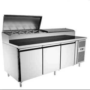 Subway Pizza Prep Table Commercial Sandwich Refrigerated Stainless Steel Counter Top Salad Refrigerator