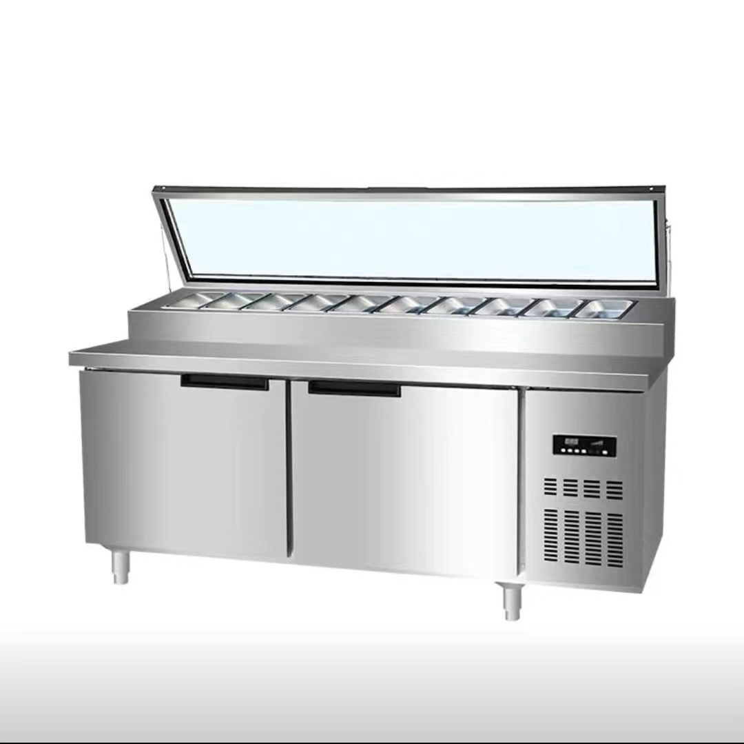 Subway Pizza Prep Table Commercial Sandwich Refrigerated Stainless Steel Counter Top Salad Refrigerator