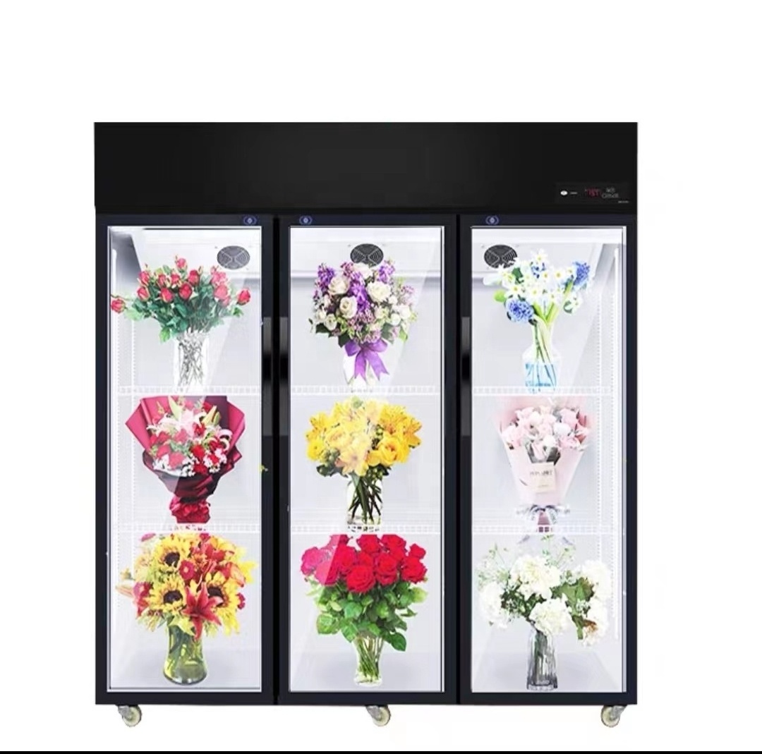 Flower display fridge Display Freezer Refrigerator with glass doorfridge display cabinet Flower Refrigerator