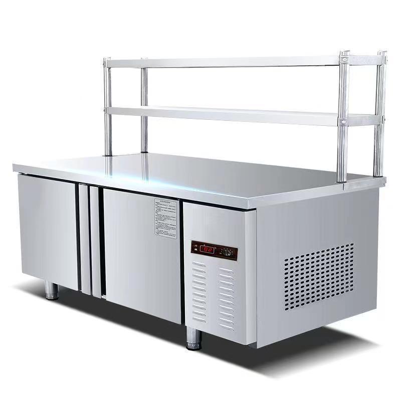 Salad Refrigerated Workbench Salad Fresh-Keeping Operation Table Air-Cooled Commercial Platform Refrigerator Freezer