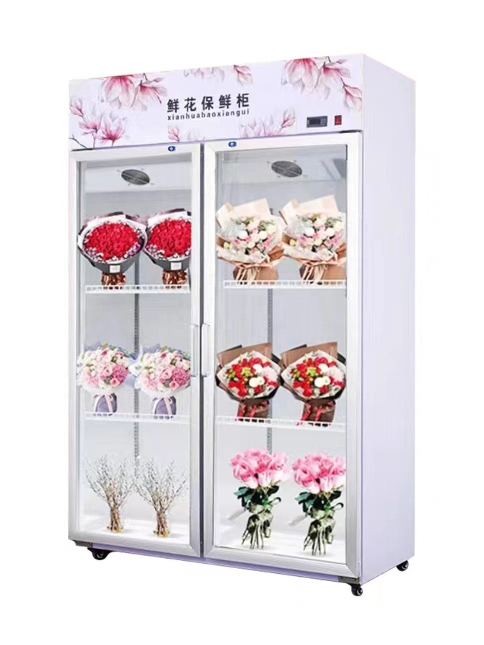 Flower display fridge Display Freezer Refrigerator with glass doorfridge display cabinet Flower Refrigerator