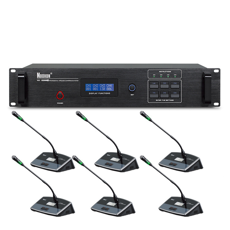 complete wireless meeting system conference room audio video delegate microphone system