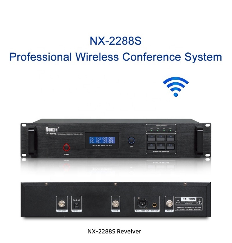 complete wireless meeting system conference room audio video delegate microphone system