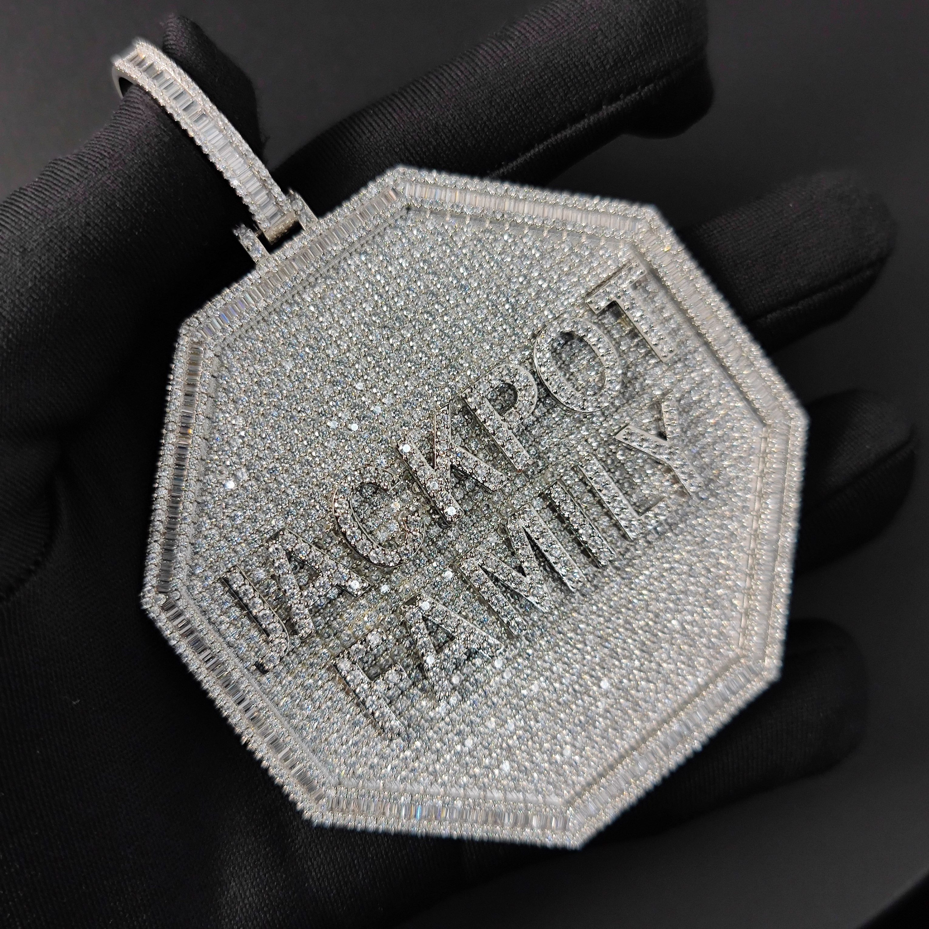 Custom Hip Hop Jewelry Crystal Moissanite Iced Out Men letter Charms CZ Bling Pendant