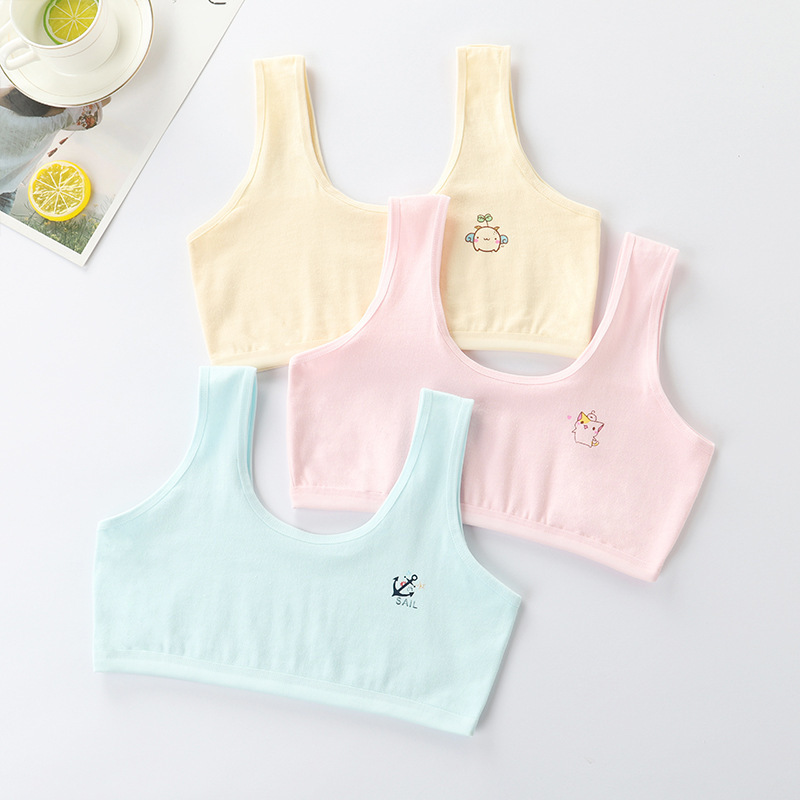 Growing Underwear female student girl pure cotton small vest young girl junior high school girl 8-9-12 years old first bra