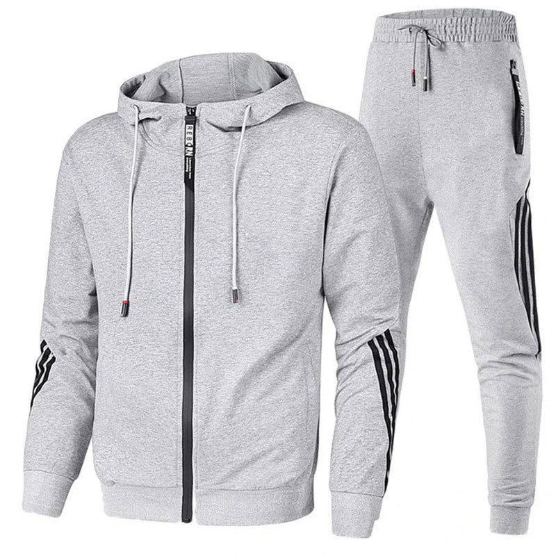 European and American men's casual sports suit tracksuit fashion zipper jacket running sports suit for for men women