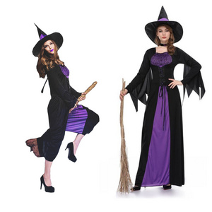 Creative Scary Cool Duo Best Scary Sexy Halloween Witch Costumes For Women Adult Cheap Cute Cosply Paty Costumes