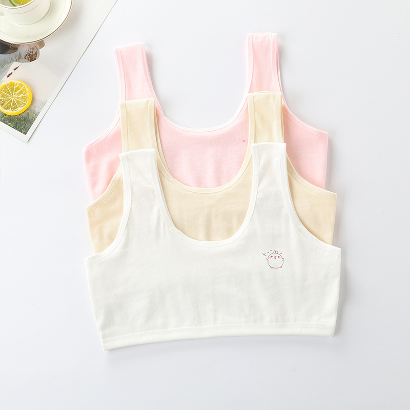 Growing Underwear female student girl pure cotton small vest young girl junior high school girl 8-9-12 years old first bra