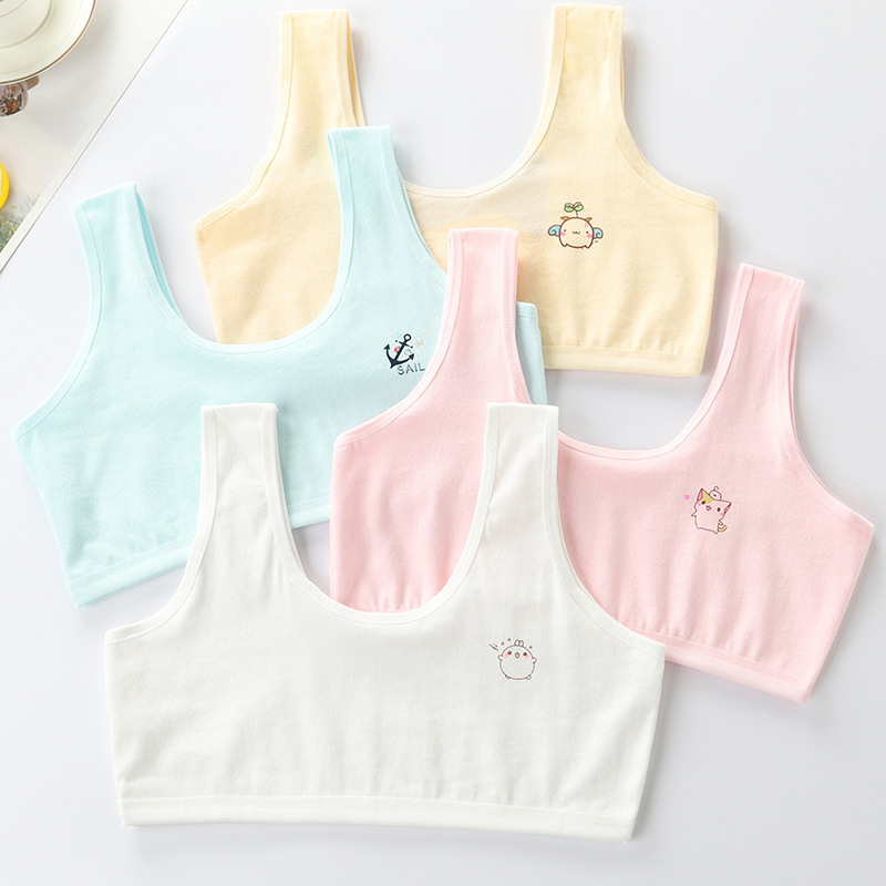 Growing Underwear female student girl pure cotton small vest young girl junior high school girl 8-9-12 years old first bra