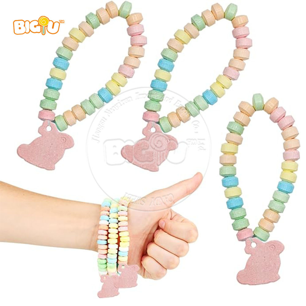 Wholesale Hot Selling candy Easter Bunny bracelet pressed hard candy sweet tabletting candy for kids