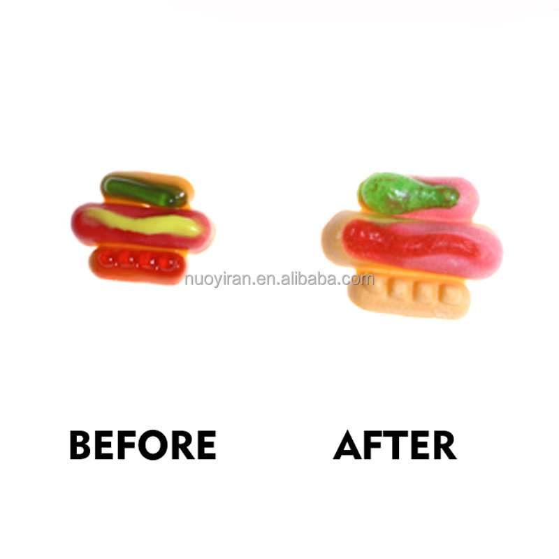 Free sample wholesale halal bulk colorful mixed flavor Hot Dog Shape freeze-dried gummies