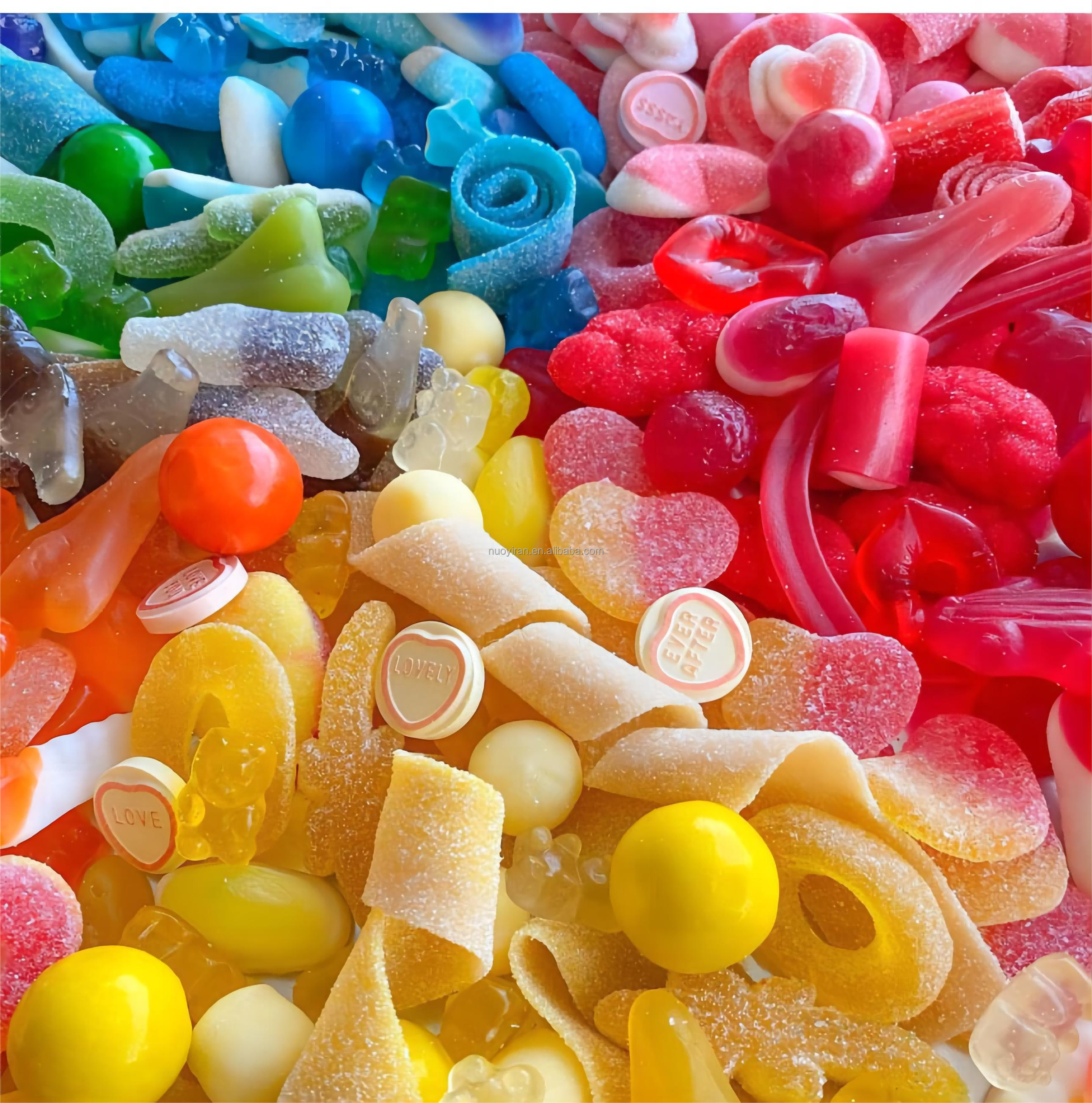 Candy manufacturer wholesale bulk 3D and 4D mixed fruit flavor sweet and sour gummies