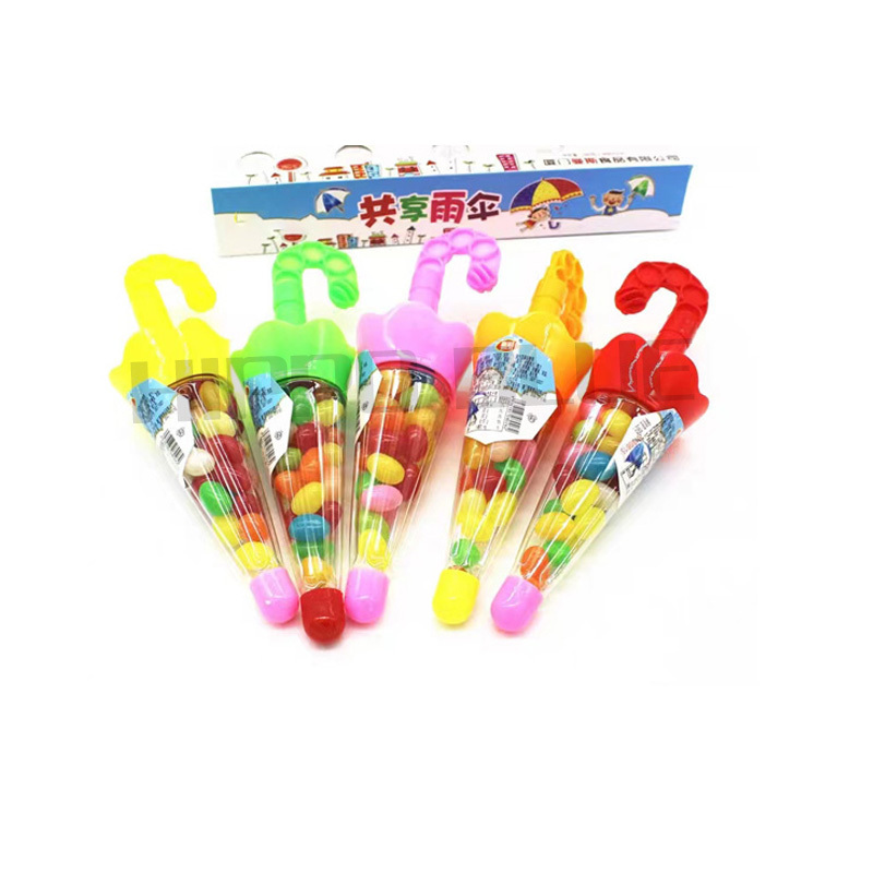 Hot selling popular umbrella shape candy toy OEM customized label pressed candy wholesaler