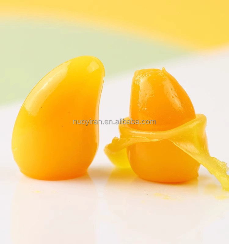 Candy Factory 8D Peeled Mango Shape Mango Flavored Gummy Jelly Candy Manufacturer