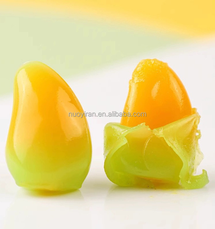 Candy Factory 8D Peeled Mango Shape Mango Flavored Gummy Jelly Candy Manufacturer