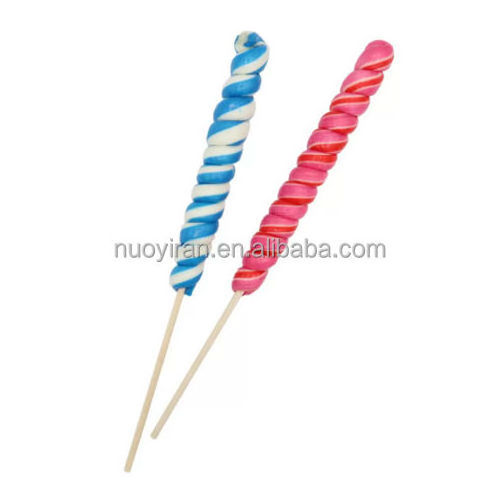 Candy manufacturer OEM wholesale kids Candy high quality fruit flavour colorful swirl twist lollipop