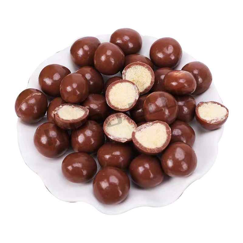 Mylikes halal cheap pink round chocolate ball candy and nut snacks maker in wholesale