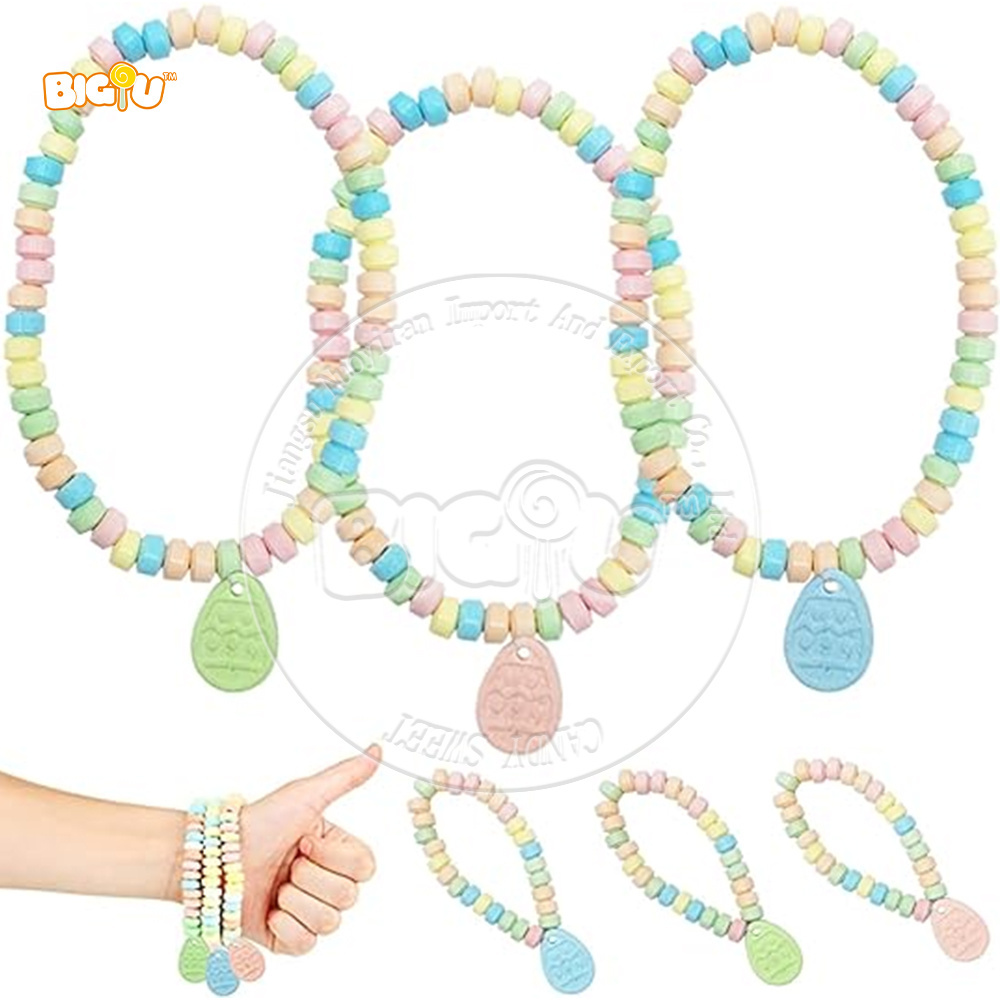 Factory hot selling necklace/bracelet/watch pressed sweet hard candy sweets snacks