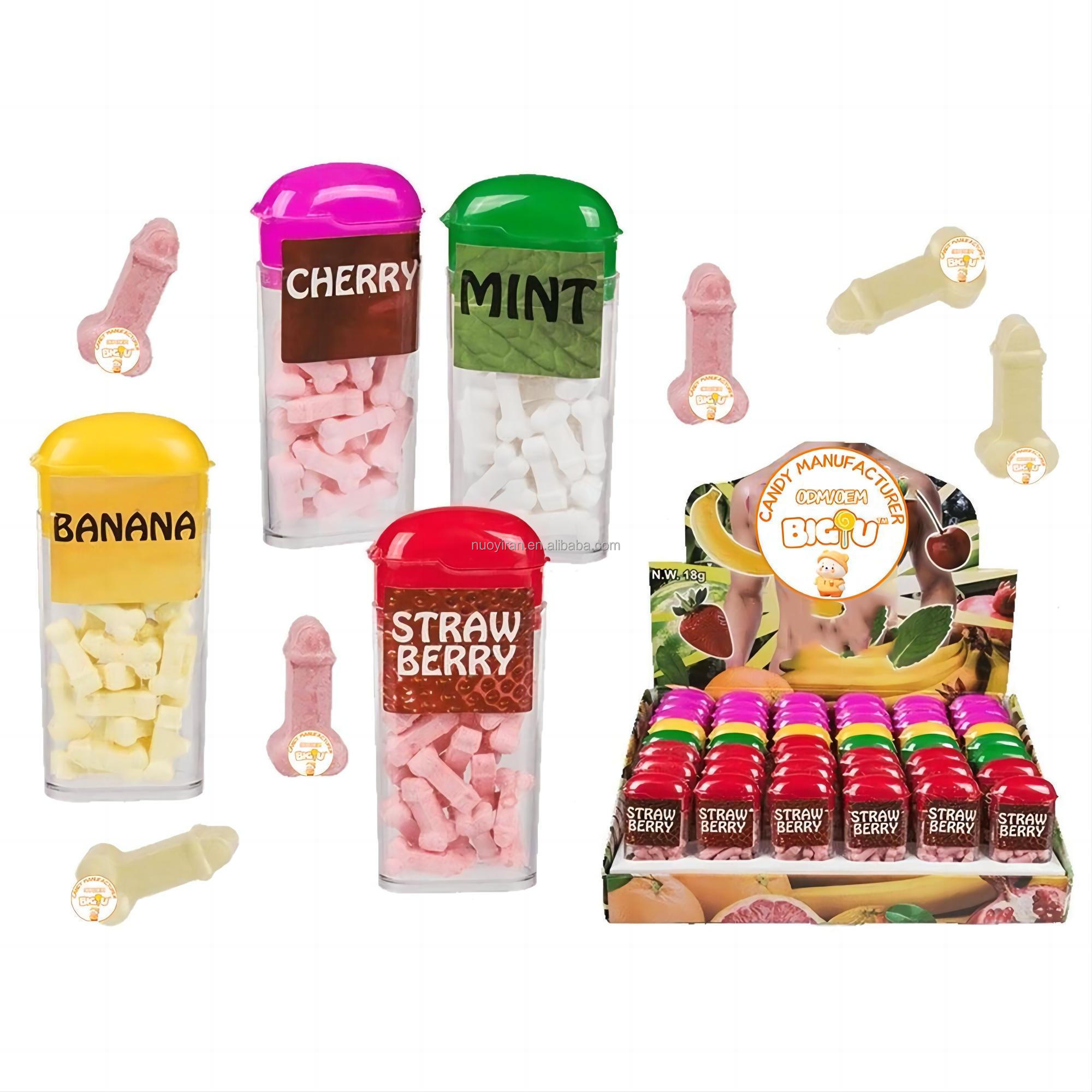 Halal hot sell candy adult products tablet candy penis shape mixed  Fruit flavour factory wholesale