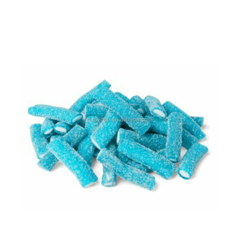 Sweet and Sour Licorice Candy Bites Halal blue raspberry flavor  licorice stick sour strips gummy candy sweets