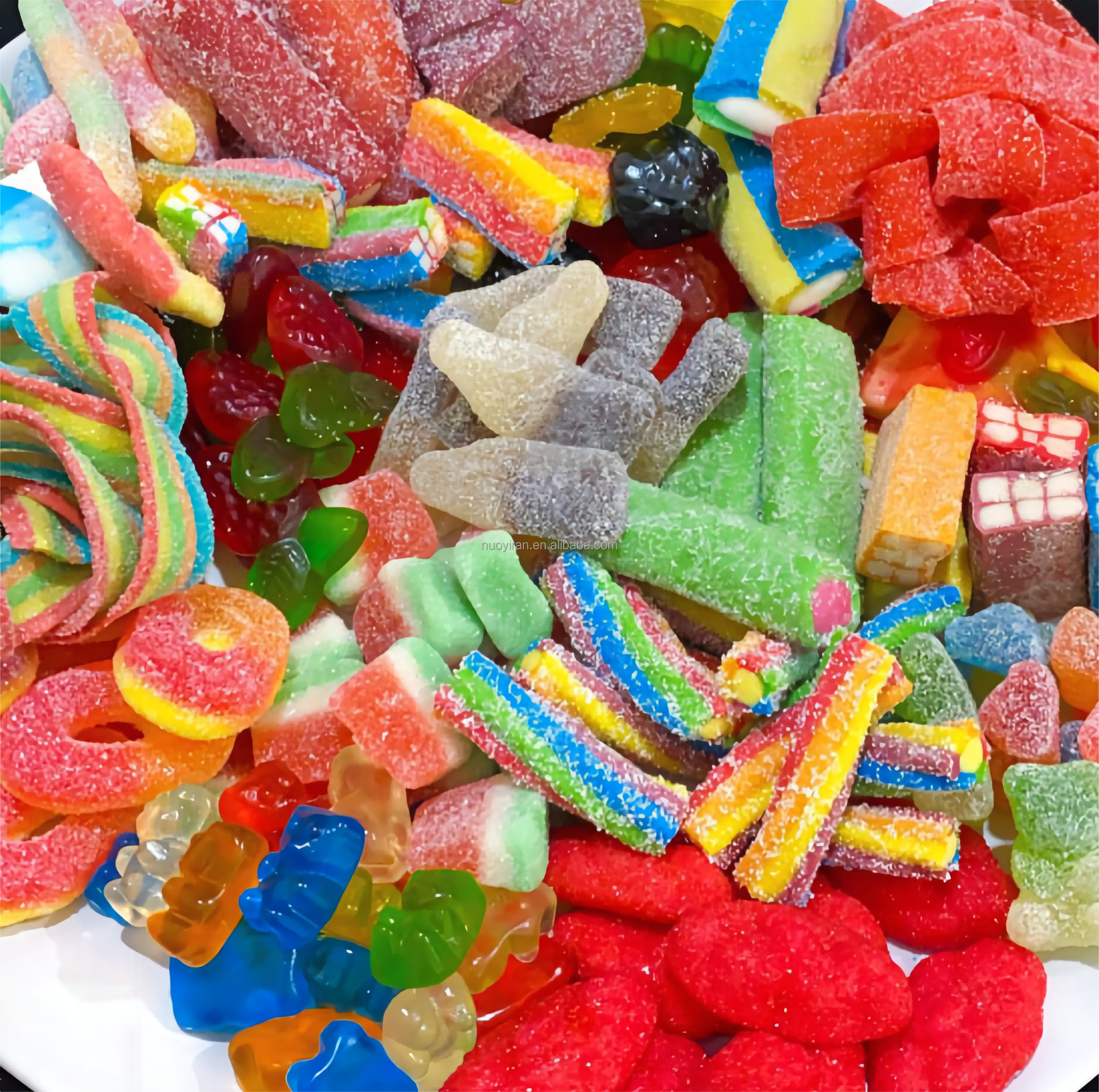 Candy manufacturer wholesale bulk 3D and 4D mixed fruit flavor sweet and sour gummies