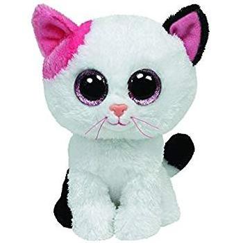 Stuffed Soft Animal Plush Sitting White big eyes Cat toy