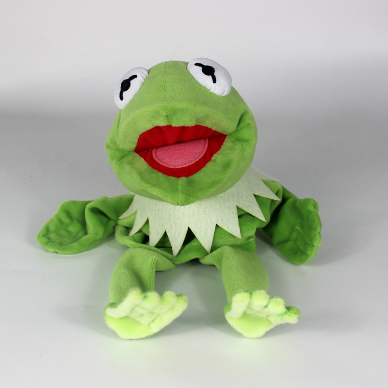 Sesame Street Cute cartoon toy plush stuffed green Kermit the soft Frog hand puppet toy for kid