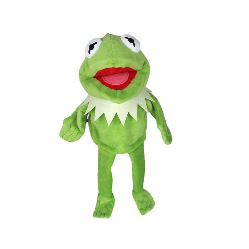 Sesame Street Cute cartoon toy plush stuffed green Kermit the soft Frog hand puppet toy for kid