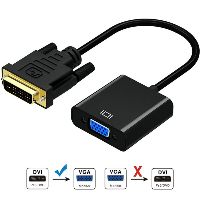 Male to FeMale Video Cable DVI-D 24+1 DVI to VGA adapter cable for Computer Laptop TV Monitor