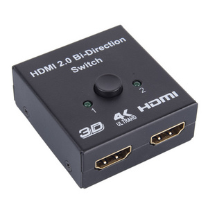 4K HDMI Switch 2 Ports Bi-directional 1x2 / 2x1 HDMI KVM Switcher Splitter Supports Ultra HD 4K 3D HDR HDCP for PS4 Xbox HDTV