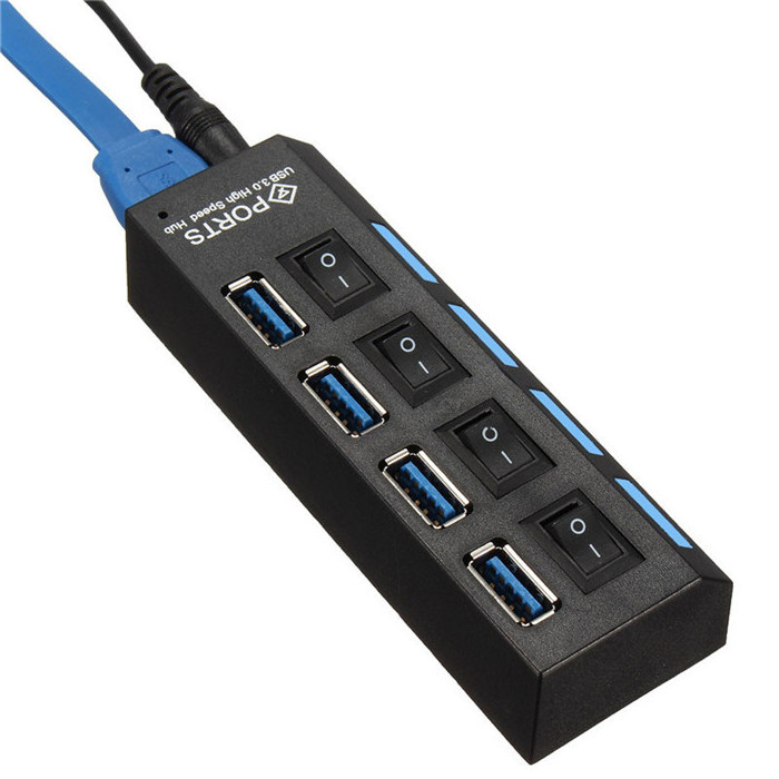 Individual power switches 4 7 Port USB 3.0 Hub 7 port