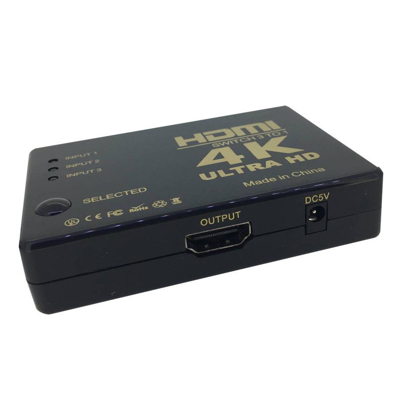 4K HDMI 3x1 Switcher 4K*2K Video Splitters & Converters with IR Remote 3 Input 1 Output Switch