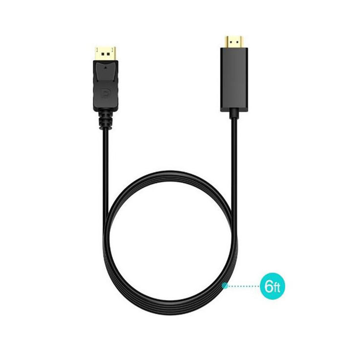 1.8M display port to hdmi cable dp to hdmi cable