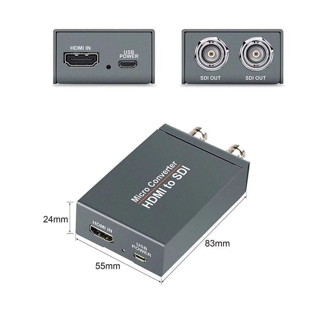 HDMI To SDI With Power Adapter Mini 3G HD SD-SDI Video Micro Converter With USB Power HDMI Switcher To SDI