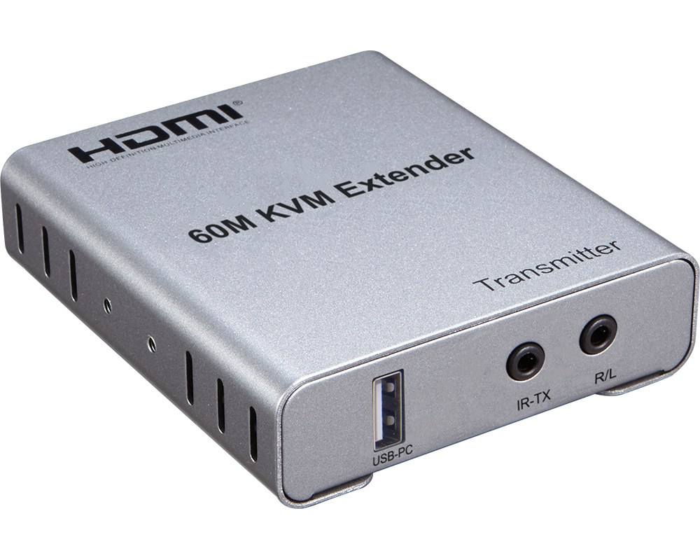 4K HDMI KVM Extender via Ethernet Single Cat 5e/6 60M hdmi Transmitter And Receiver HDTV extender with KVM USB