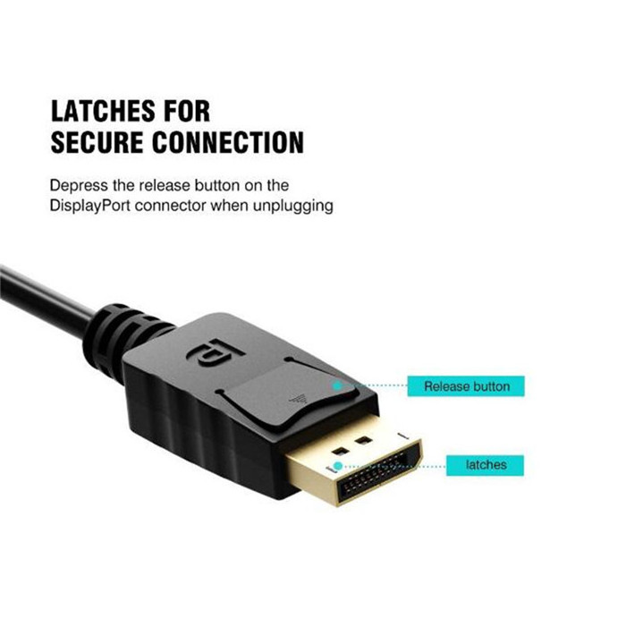 1.8M display port to hdmi cable dp to hdmi cable