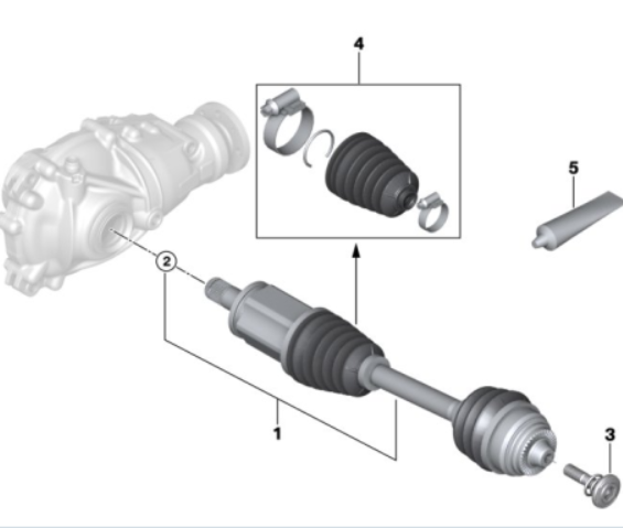 31608486204 8486204 Suitable for drive shaft BMW G05 G06 G07 Left front drive side half shaft Front axle shaft CV