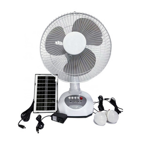 Solar Electric 12 Inch Ac Dc Table Fan Ac Adapter With Bright Led Night Light For Turkey Dubai