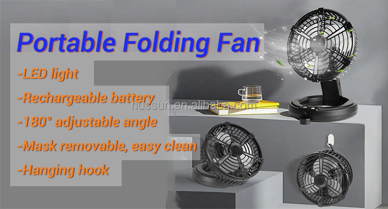 Easy Use Battery Operated Solar Powered Fan Rechargeable Outdoor Solar Panel Fan