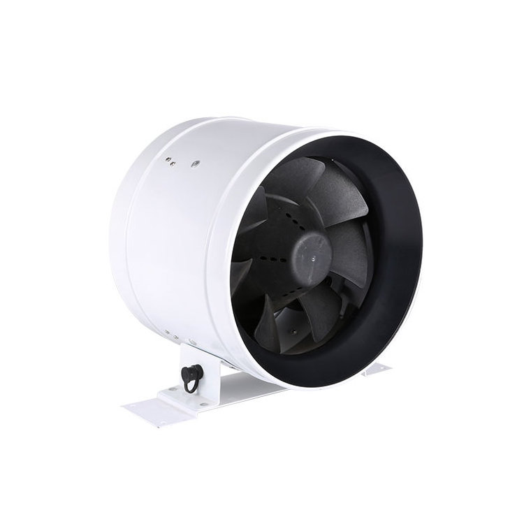 Quiet Hydroponic Inline Exhaust Fan Wired EC Free Speed Control 250mm Duct Ventilation Fan