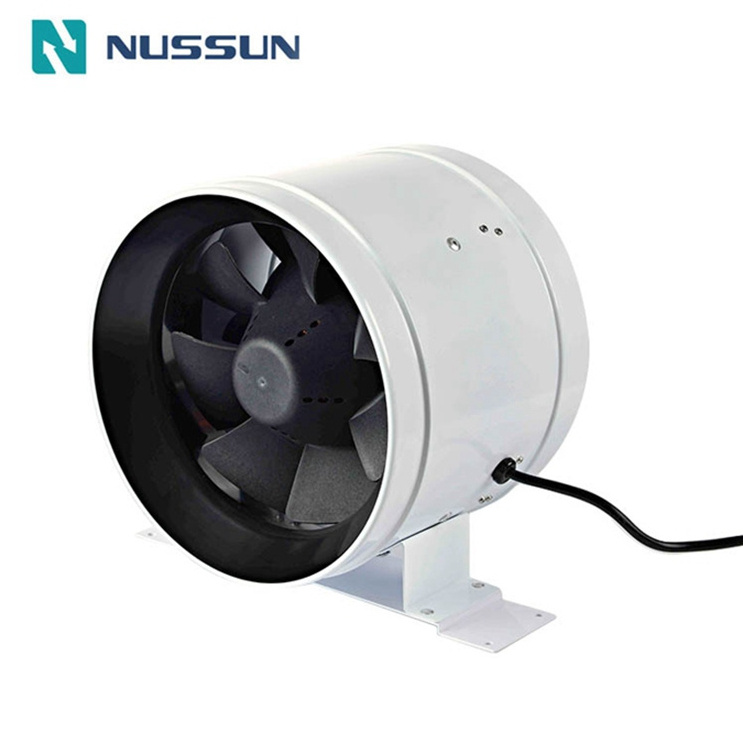 Quiet Hydroponic Inline Exhaust Fan Wired EC Free Speed Control 250mm Duct Ventilation Fan