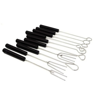 Stainless Steel Chocolate Dipping Fork Plastic Handle Candy Nuts Fruit Cake Fondue Baking Pastry Tool for Chocolate