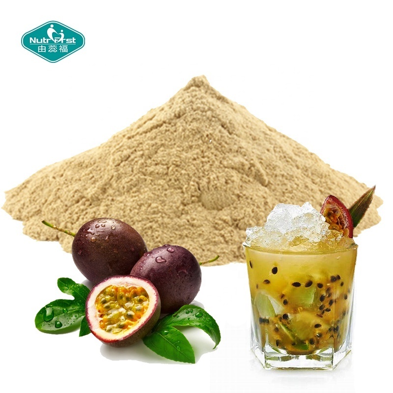 Nutrifirst Liquid-Solid Extraction Raw Material Instant Passion Fruit Freeze Dried Juice Powder In Drum Packing