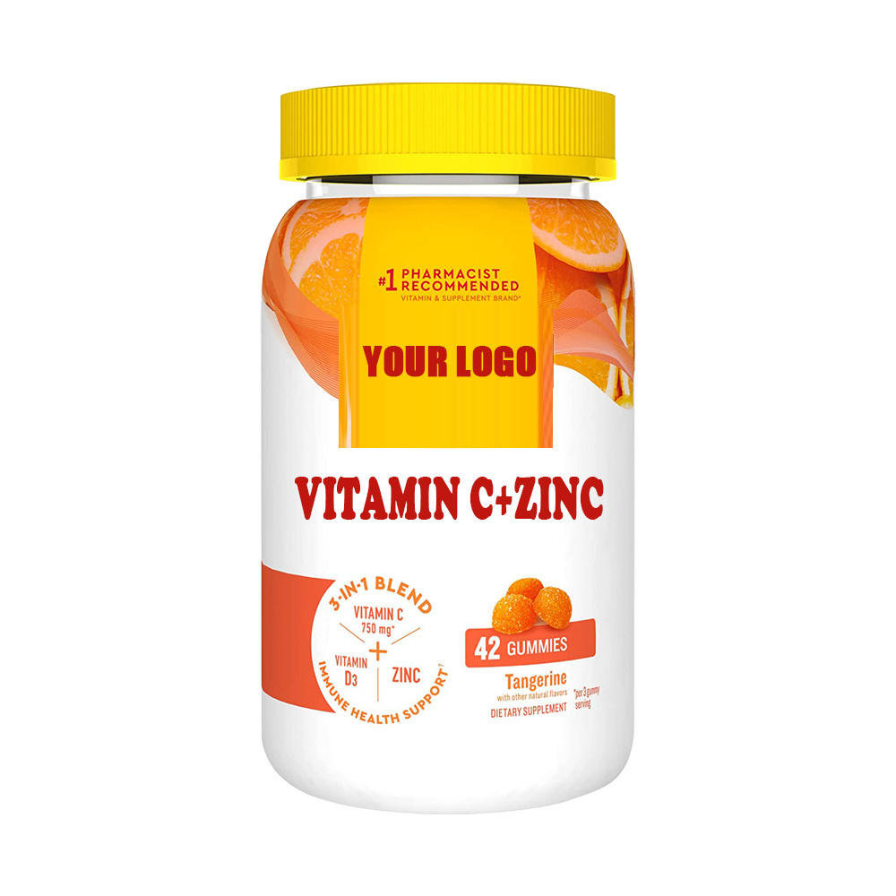 Hot Sales Dietary Supplement Vitaminas Zinc Citrate Powder Vitamin C Gummies Vitamin C And Zinc Gummies