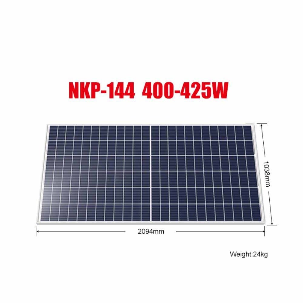 Nuuko  400W 405W 410W Poly Solar Panel For Energy Storage System Solares Costos 166mm Off Grid Solar Power System