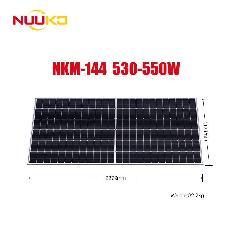 Nuuko 550 Watt Solar Panels Mono PERC Half Cut Solar Panels for Solar Energy Storage System